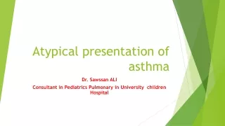 atypical presentation of asthma