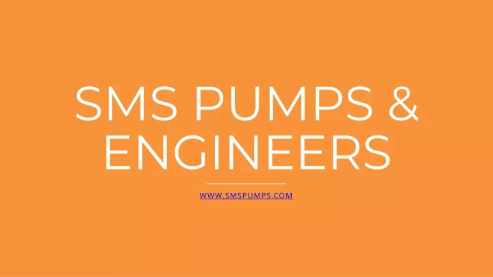 sms pumps engineers