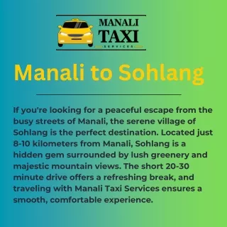 manali to sohlang