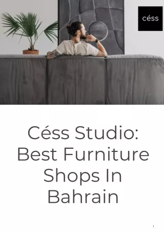 Céss Studio: Buy the best furniture online in Bahrain