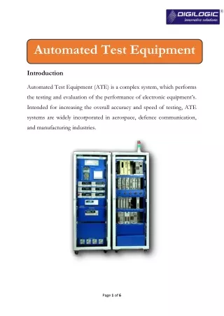 Automated Test Equipment from Digilogic Systems