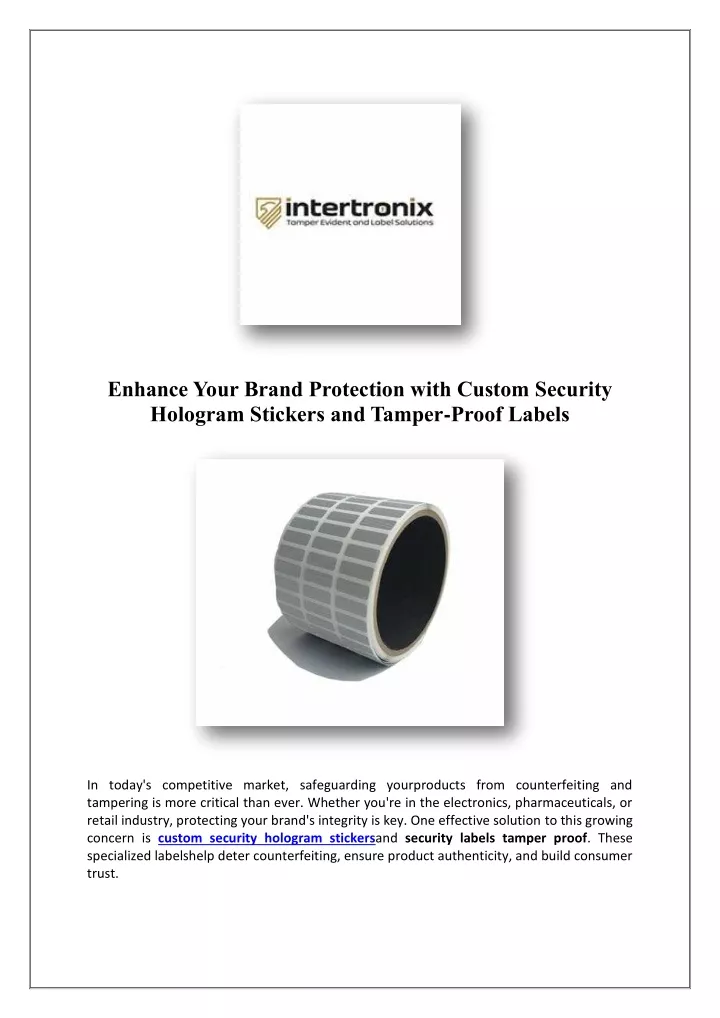 enhance your brand protection with custom