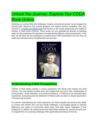 Unlock the Journey_ Explore Our CODA Book Online