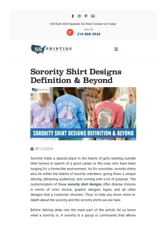 Sorority Shirt Designs Definition & Beyond | SS Printing