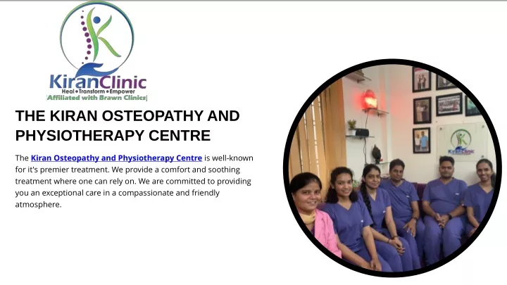 the kiran osteopathy and physiotherapy centre