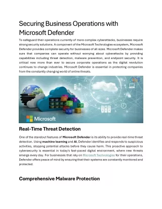securing business operations with microsoft