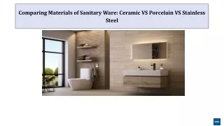 Comparing Materials of Sanitary Ware Ceramic VS Porcelain VS Stainless Steel