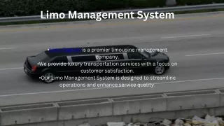 Limo Management PPT