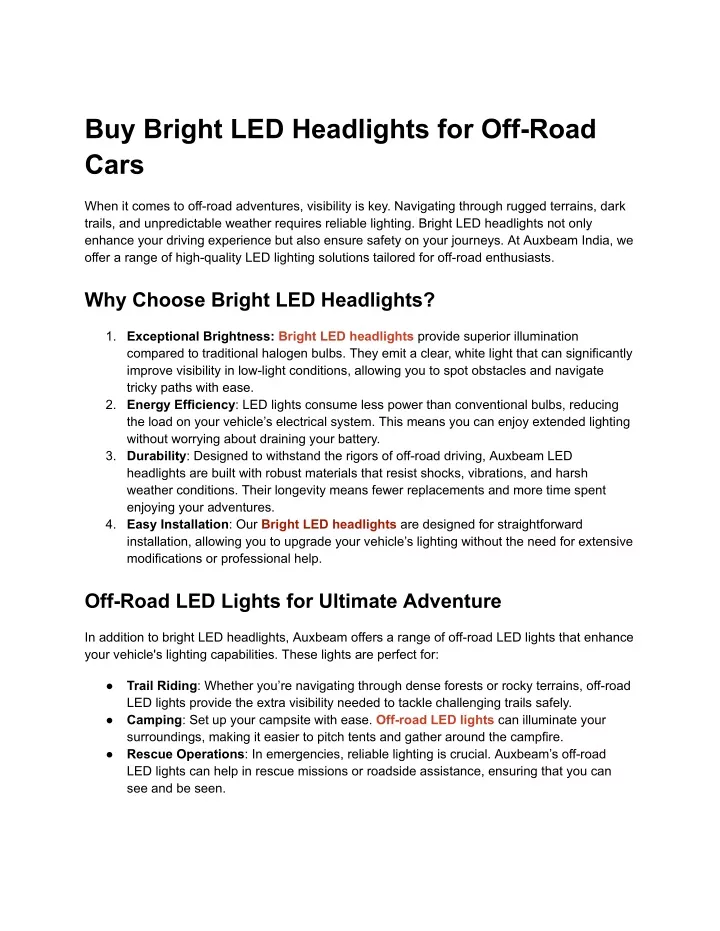 buy bright led headlights for off road cars