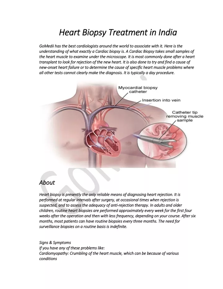 heart biopsy treatment in india heart biopsy