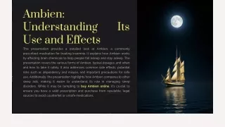 Buy Ambien online: A Guide to Usage, Effects, and Safety