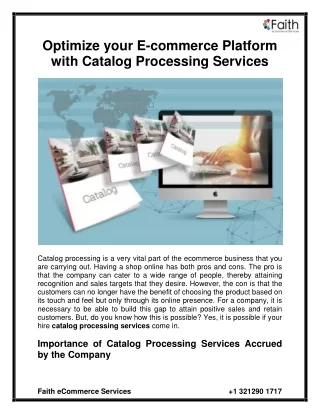 optimize your e commerce platform with catalog