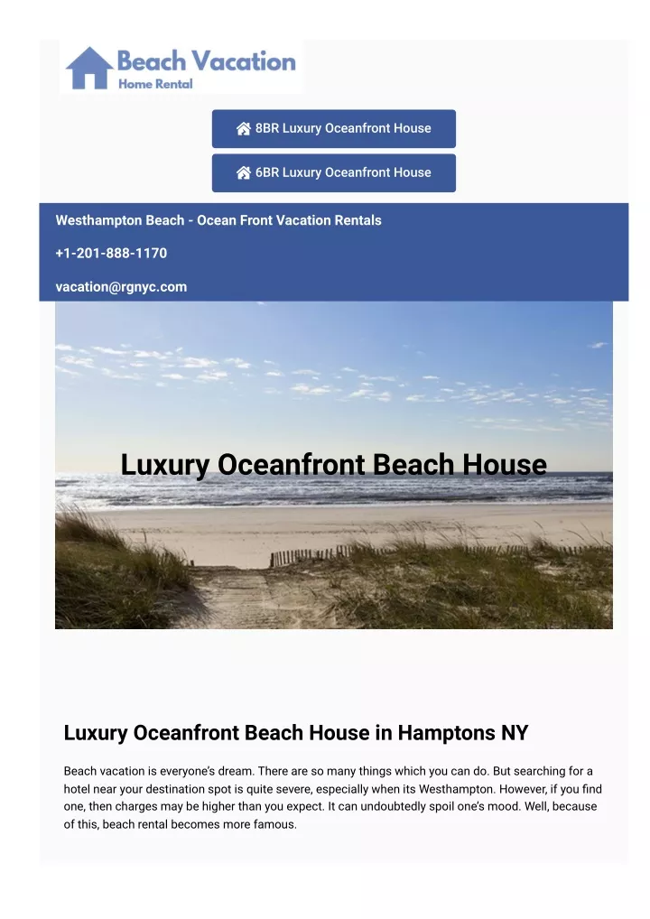 8br luxury oceanfront house