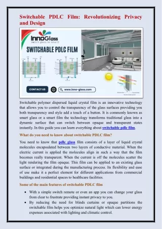 switchable pdlc film