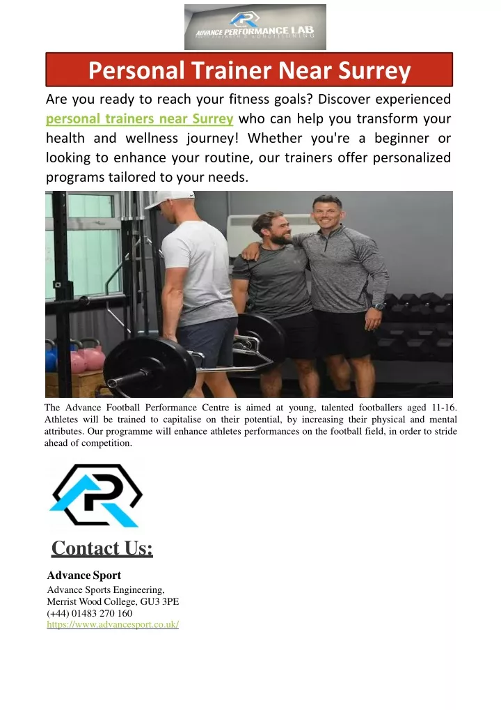 personal trainer near surrey are you ready