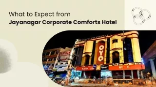 What to Expect from Jayanagar Corporate Comforts Hotel