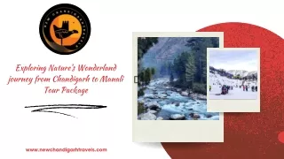 Exploring Nature's Wonderland  journey from Chandigarh to Manali Tour Package with new chandigarh travels