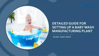 Report on a Baby Wash Manufacturing Plant PDF