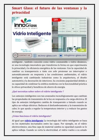 vidrio inteligente