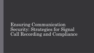 ensuring communication security strategies