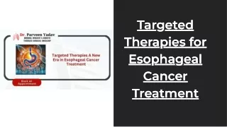 Targeted Therapies for Esophageal Cancer