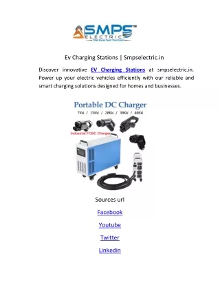 Ev Charging Stations | Smpselectric.in