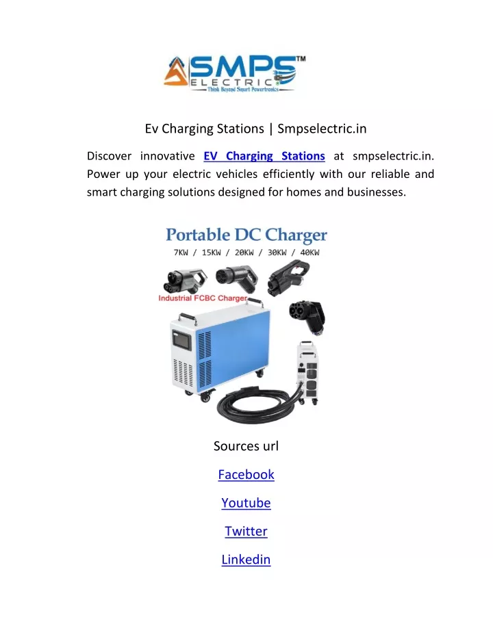 ev charging stations smpselectric in