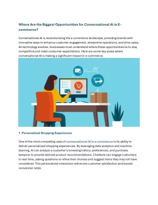 Where Are the Biggest Opportunities for Conversational AI in E-commerce?