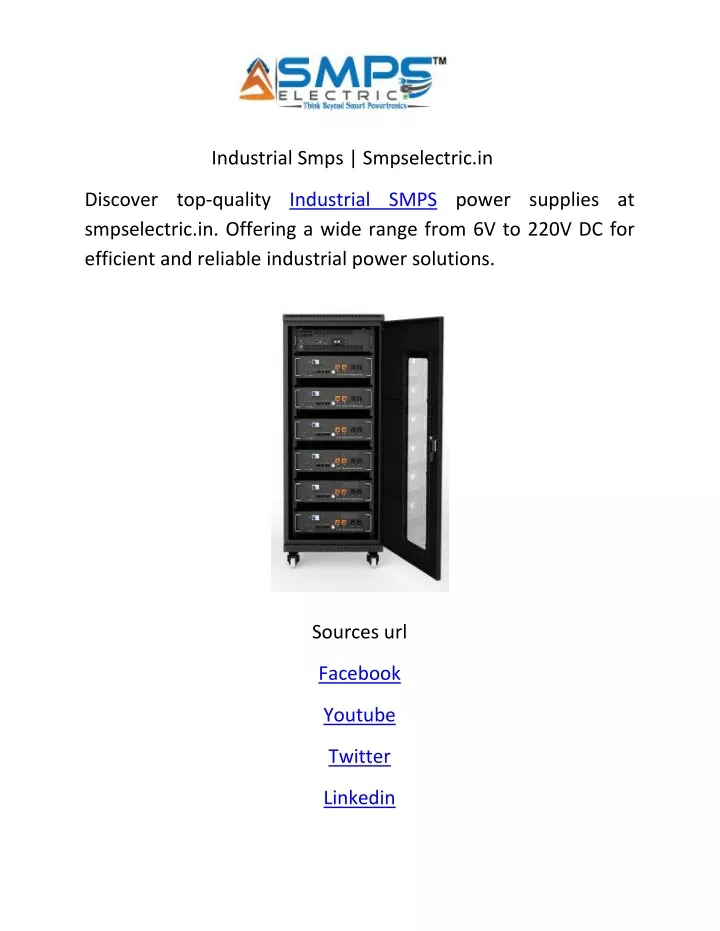 industrial smps smpselectric in