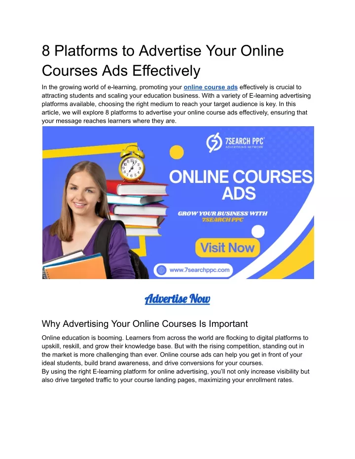 8 platforms to advertise your online courses