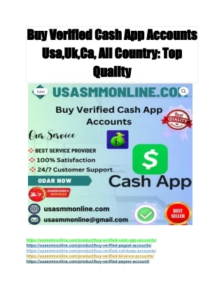 Buy Verified Cash App Accounts Usa,Uk,Ca, All Country_ Top Quality
