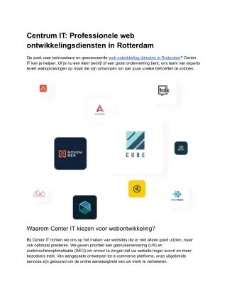 Centrum IT_ Professionele web ontwikkelingsdiensten in Rotterdam