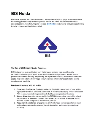 BIS Noida