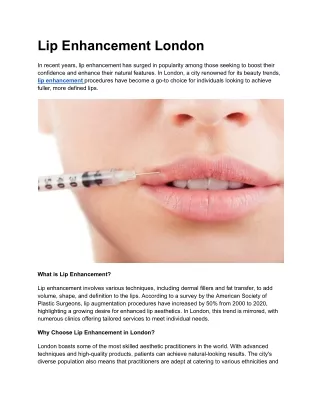 Lip Enhancement London