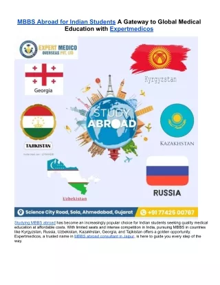MBBS Abroad for Indian Students A Gateway to Global Medical Education with Expertmedicos