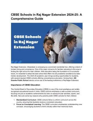 cbse schools in raj nagar extension 2024
