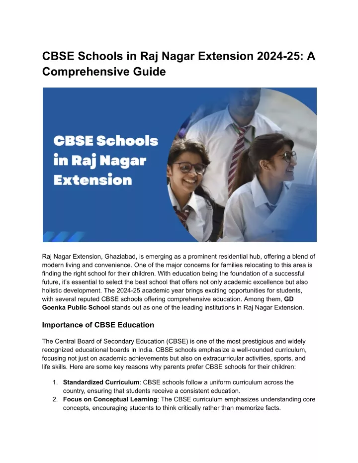 cbse schools in raj nagar extension 2024