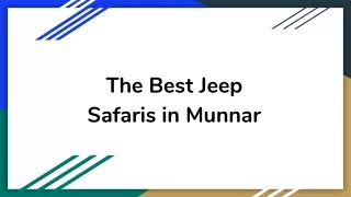 The Best Jeep Safaris in Munnar