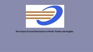 the future of local electricians in perth trends