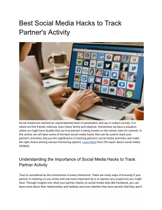 Best Social Media Hacks to Track Partner's Activity