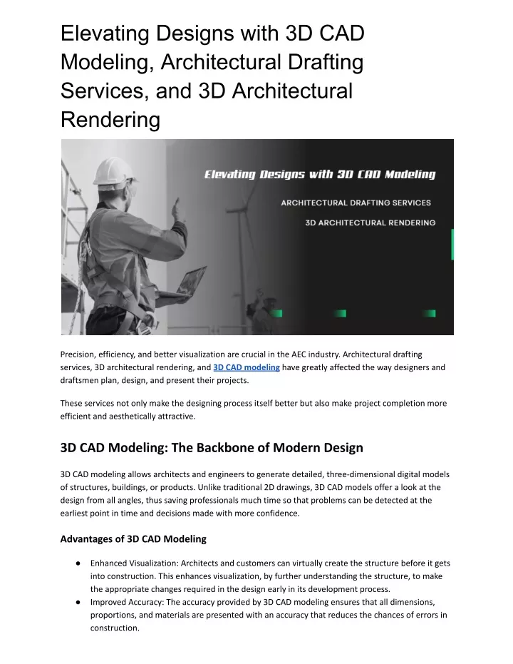 elevating designs with 3d cad modeling