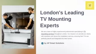 London’s Leading TV Mounting Experts – Perfect Placement, Every Time!