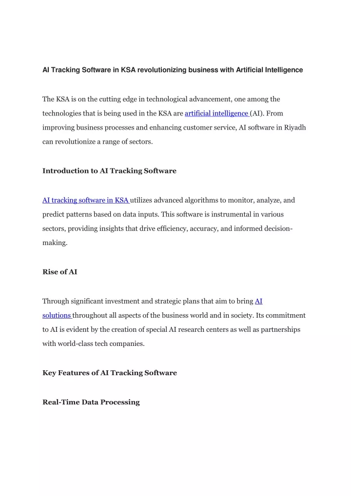 ai tracking software in ksa revolutionizing