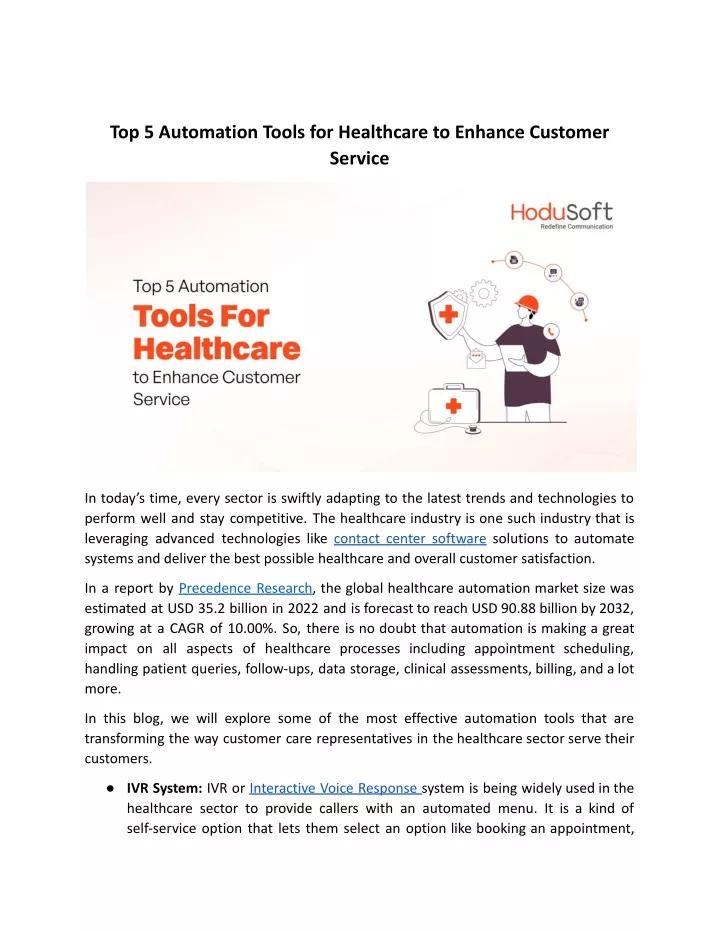 top 5 automation tools for healthcare to enhance