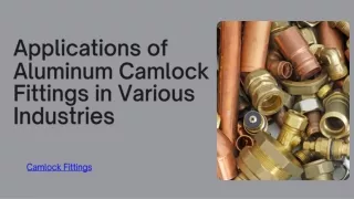 Applications of Aluminum Camlock Fittings in Various Industries