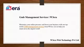 gmb management services w3era