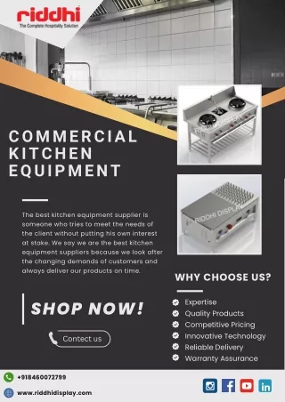 Choosing the Right Commercial Kitchen Equipment Manufacturer in India