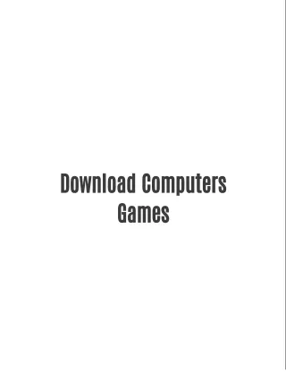 Download Games For Pc