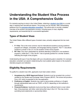understanding the student visa process