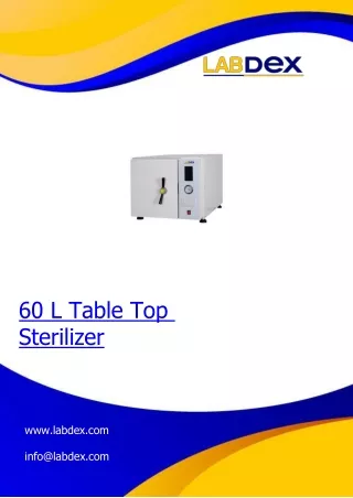 60 l table top sterilizer